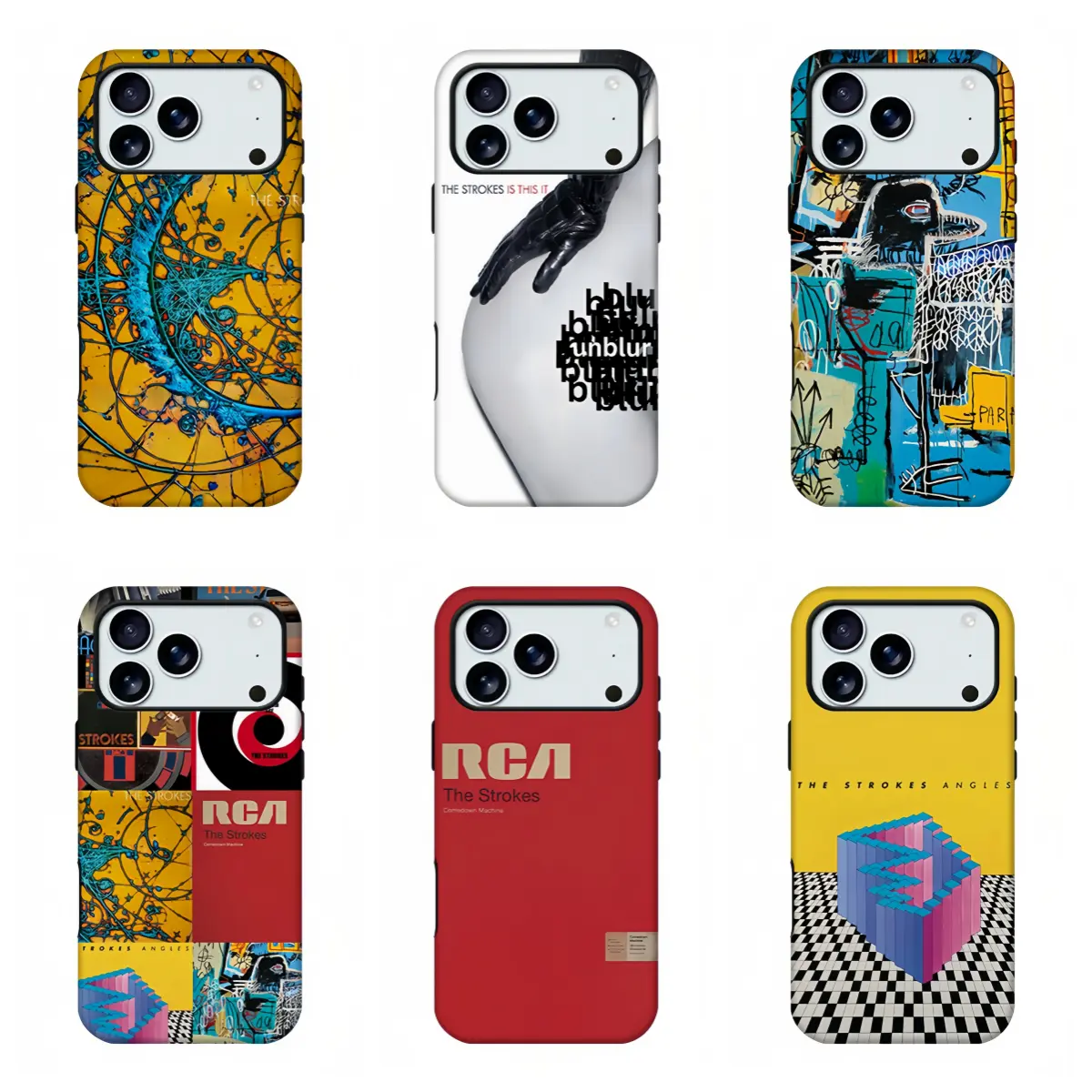 The Strokes Rock Band Album Art Phone Case, Retro Indie Rock Graffiti Vinyl Cover Print Shockproof Cover, Fits iPhone 11 12 13 14 15 16 17 18 Pro Max Samsung, Vintage Alternative Music Aesthetic Accessory Great Birthday Gift For The Strokes Fans