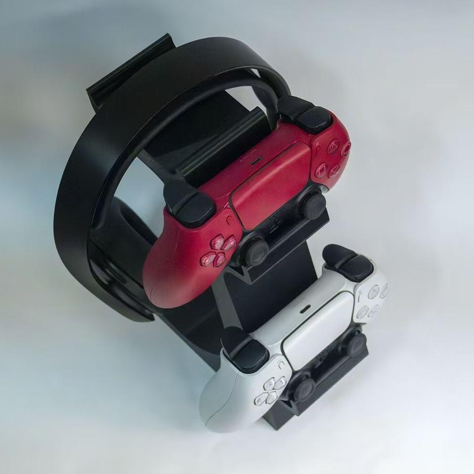 3D Printed Game Controller Headset Stand, Console Controller Accessories, Universal Holder for Ps4/ps5/xbox Controllers, Integrated Design for Enhanced Gaming Experience