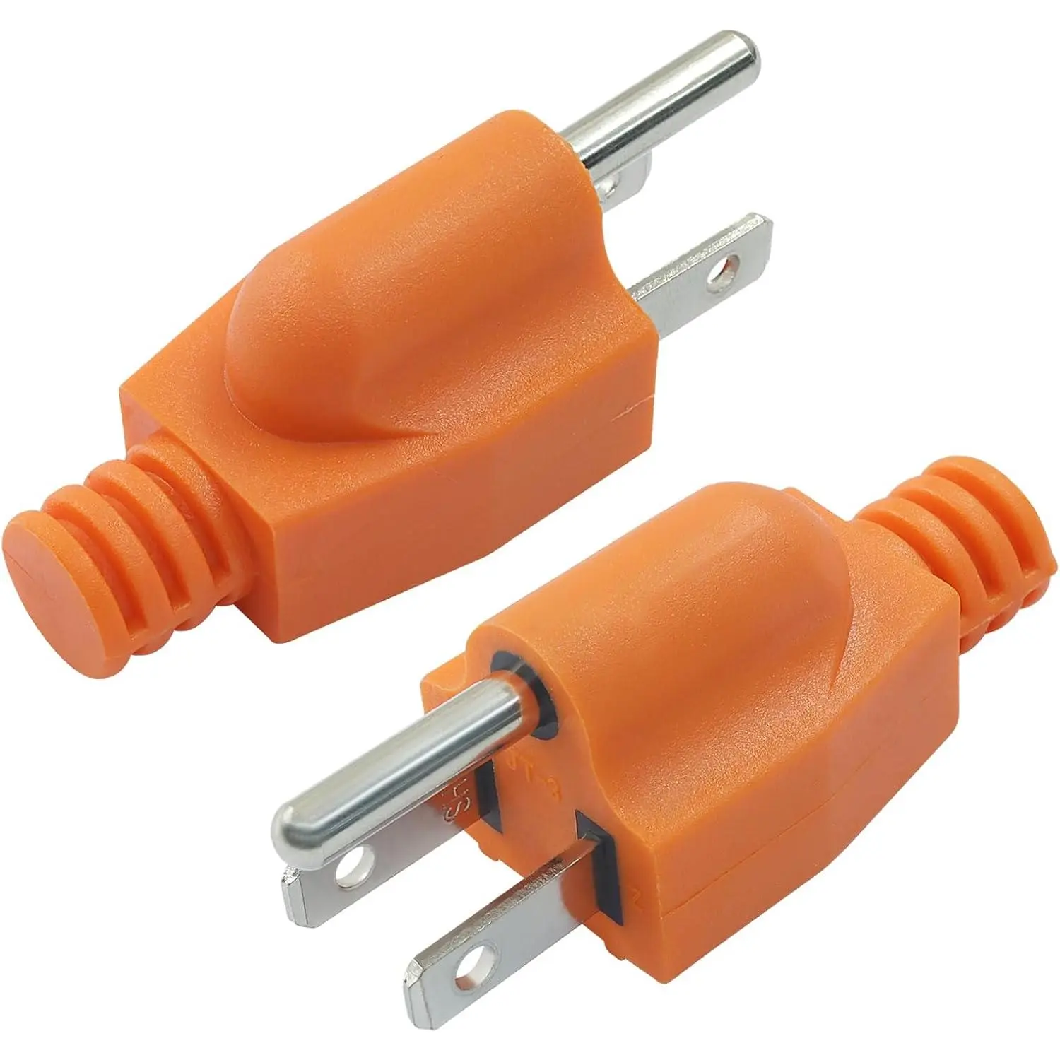 2 Pack Neutral Ground Bonding Plug, Orange | Portable Inverter Generator Plug, Surge Protector Ground Plug with Floating Neutral  RV Generator for Open Ground Error