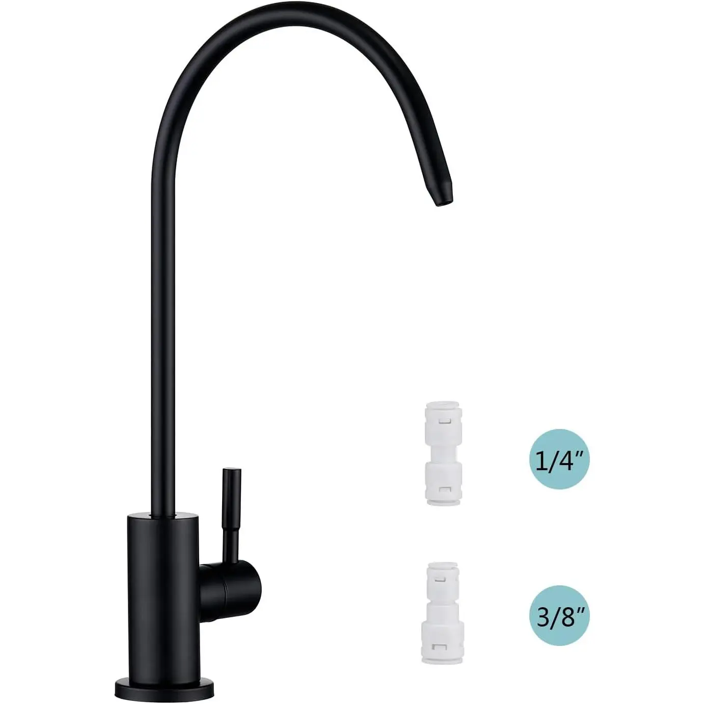 Drinking Water Faucet for Kitchen Sink, Black Filtered Water Faucets  Reverse Osmosis Faucet  System 304 Stainless Steel, Matte Black Finish