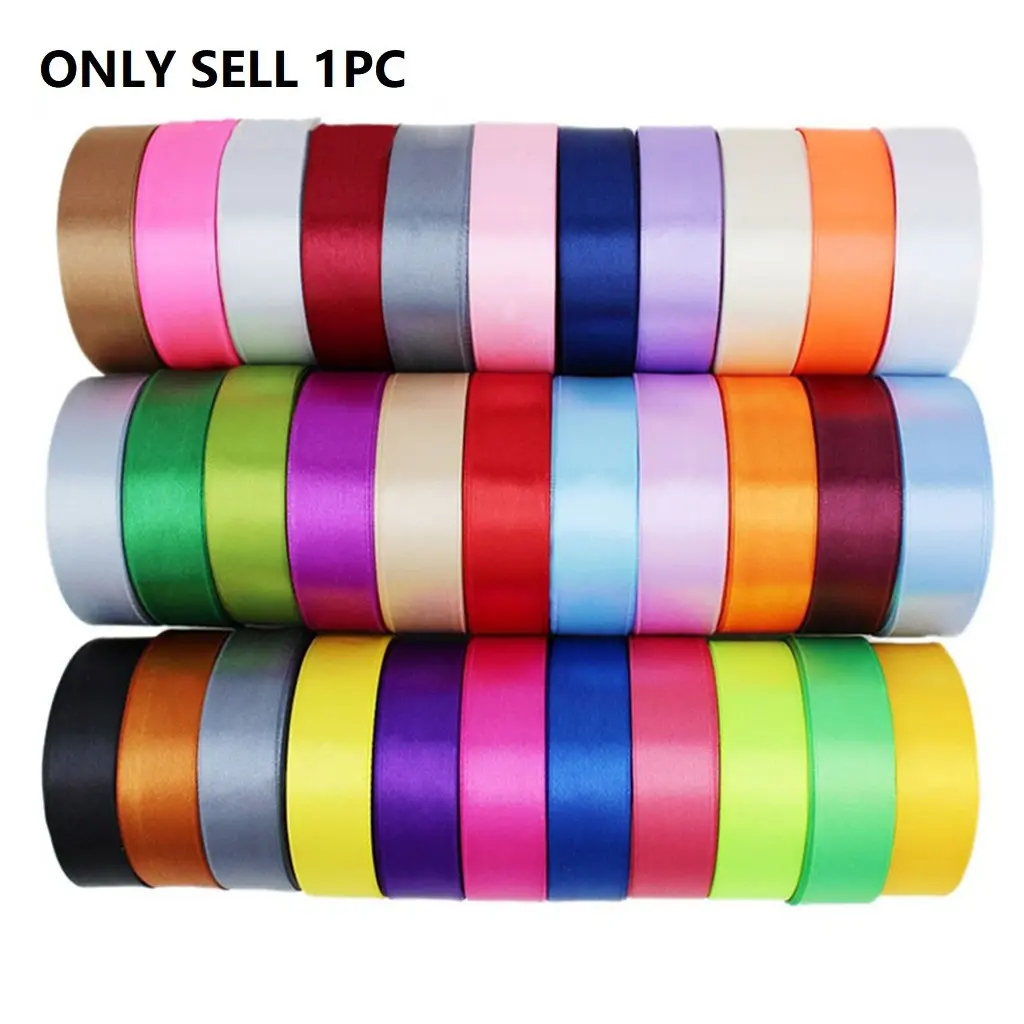 25 Yards Long 2.5cm Wide Single-Sided Satin Ribbon, Ideal for Wedding Decor, Gift Wrapping, Gift Box Wrapping, Party Supplies, Floral Arrangements