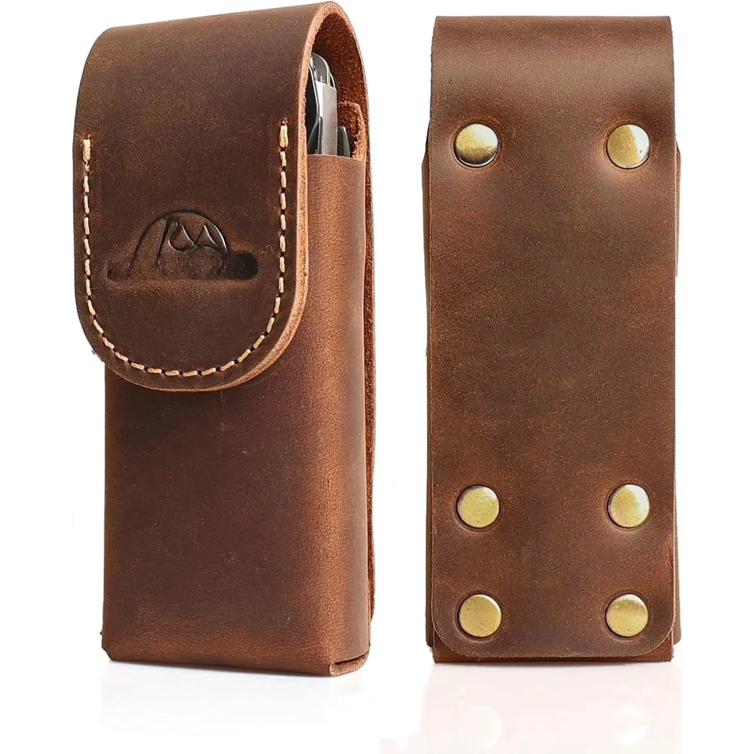 Leather Multitool Sheath - Multitool Holster for Belt - Belt Loop Multitool Pouch -  Closure Tool Pouch Case, Yifanyou Sports