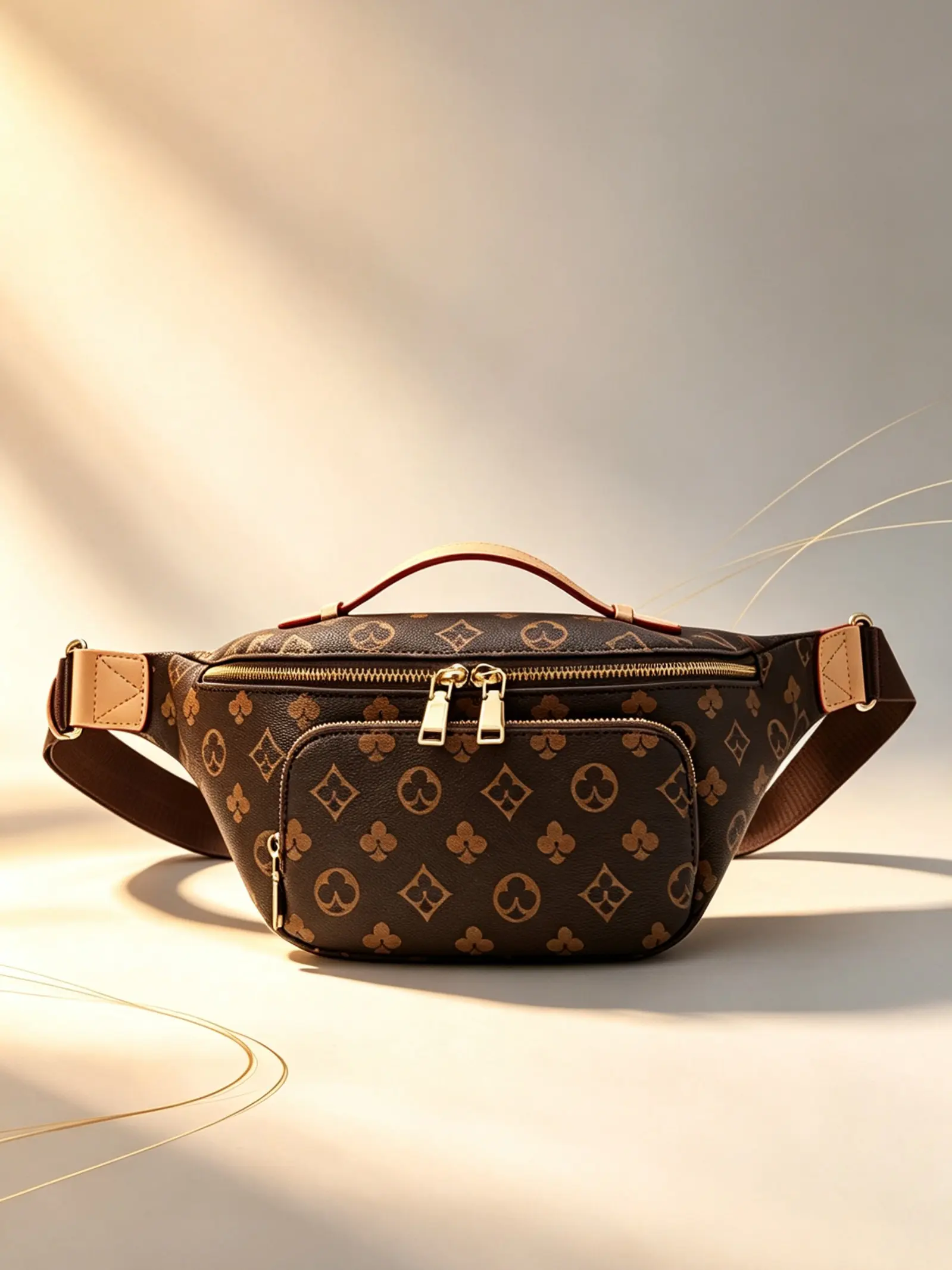 Women's Fashion Chest Bag, Stylish Printed Commuter Shoulder Crossbody Bag, Versatile Single Shoulder Handbag for Daily Use, Crossbody Fanny Pack, Casual Bum Bag, Crossbody Belt Bag, Zipper Belt Bag, Bumbag