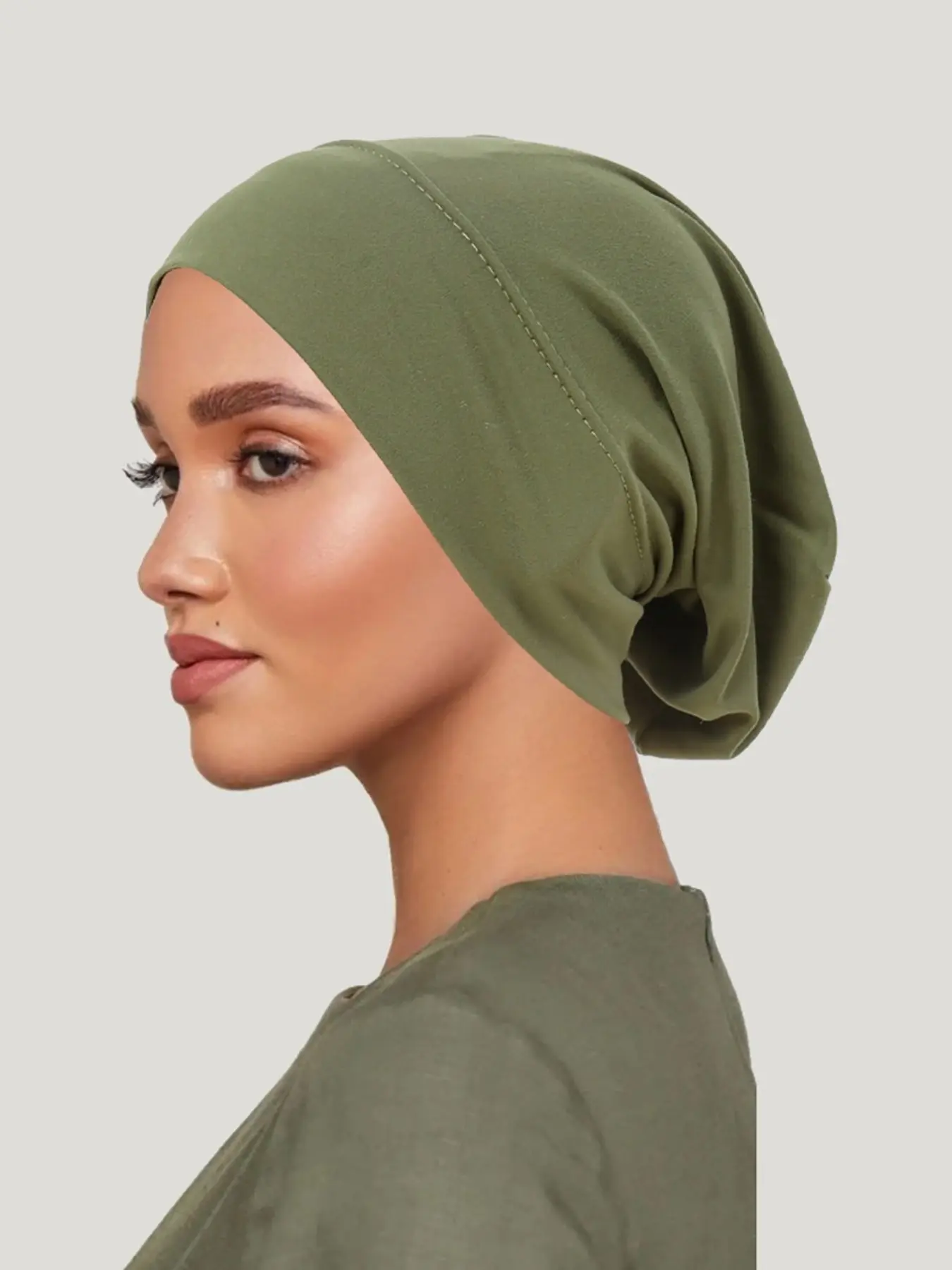 1PC/2Pcs Brushed Hijab Undercap, Stretch Solid Muslim Headwear, Daily Use All Seasons Elegant Style