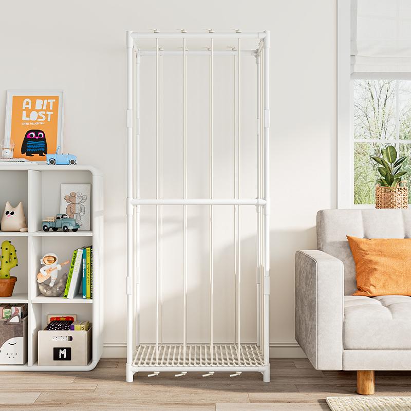 Stuffed Animal Storage, Metal Tube Stuff Animal Organizer, 55.5” x 18.5” x 13” Stuffed Animal Cage With Brake Wheel and Fixed buckle, Sturdy Toy Organizer for Nursery, Kids Room, Playroom Deals For You Days