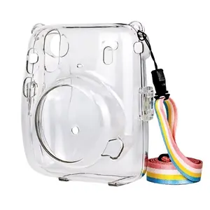 Hot Selling Richwell Carry Camera Case With Straps Transparent Protective Case for Fujifilm Instax Mini 11
