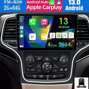 2 Din Android 14 Double Din Car Radio for Jeep Grand Cherokee WK2 2014-2022, Wireless CarPlay Screen, Car Screen CarPlay, Android Auto, Touchscreen Head Unit with GPS, DSP