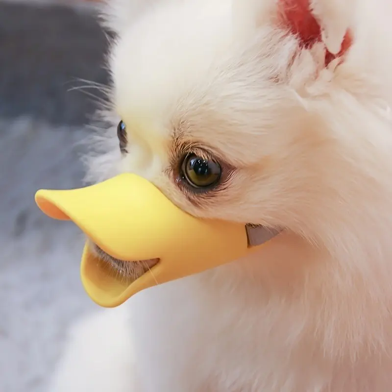 Random Color New Duck Dog Mouth Cover, Bite Proof, Barking Control, Swallow Prevention, Adjustable, Comfortable, Home Use, Small and Medium Dogs