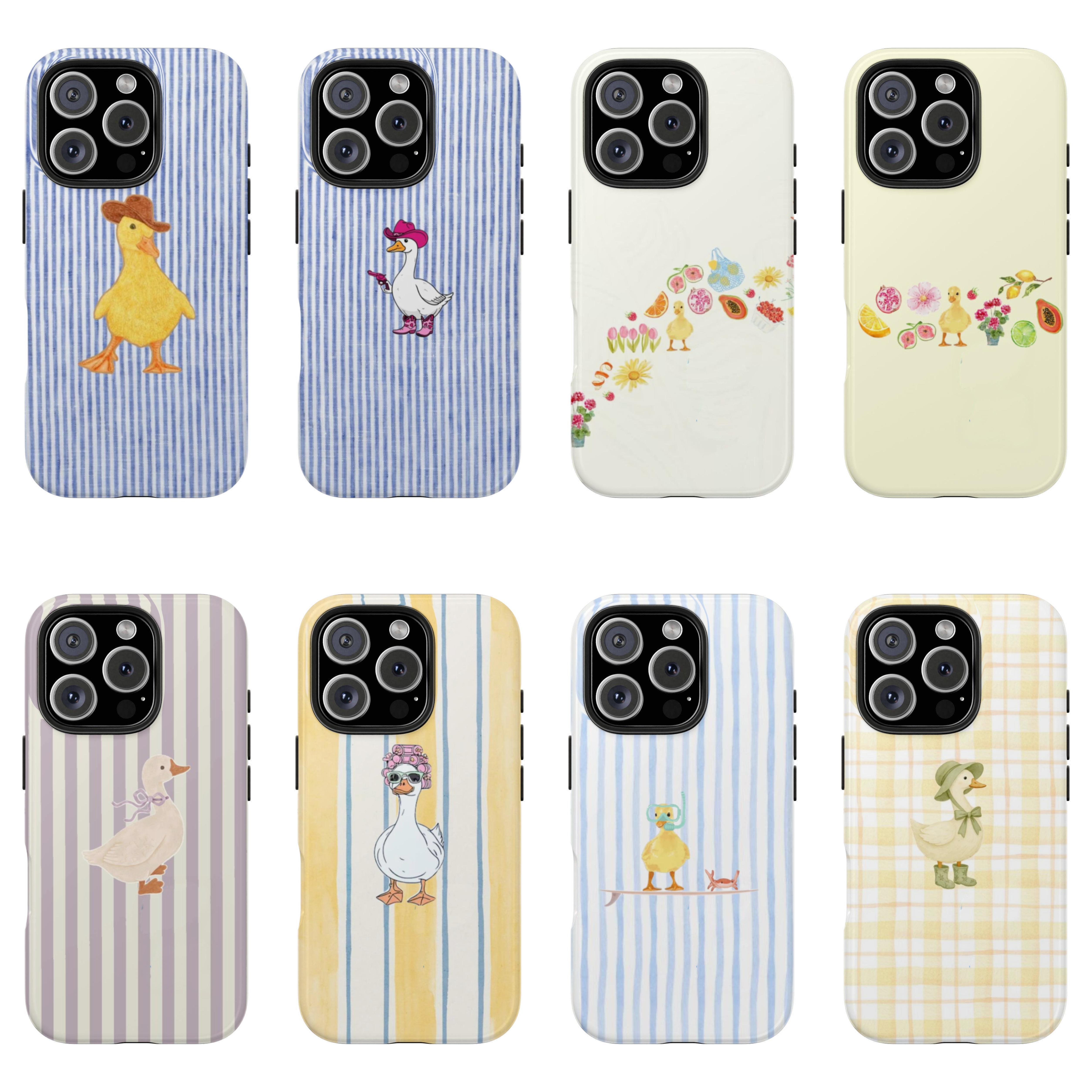 Cowboy Duck iPhone Case, Cute Western Duck Phone Cover, Aesthetic