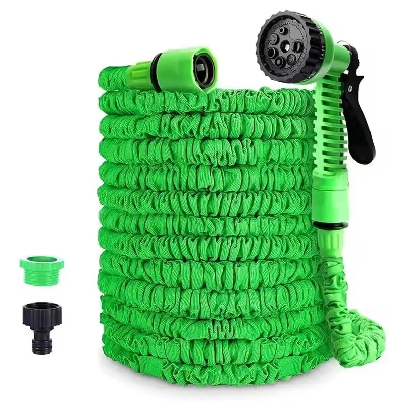 Flexible Extendable Garden Watering Hose with Nozzle, High-Pressure Water Gun, Durable Car Wash Hose, Home Cleaning Tool, Gardening Irrigation, Expandable Hose