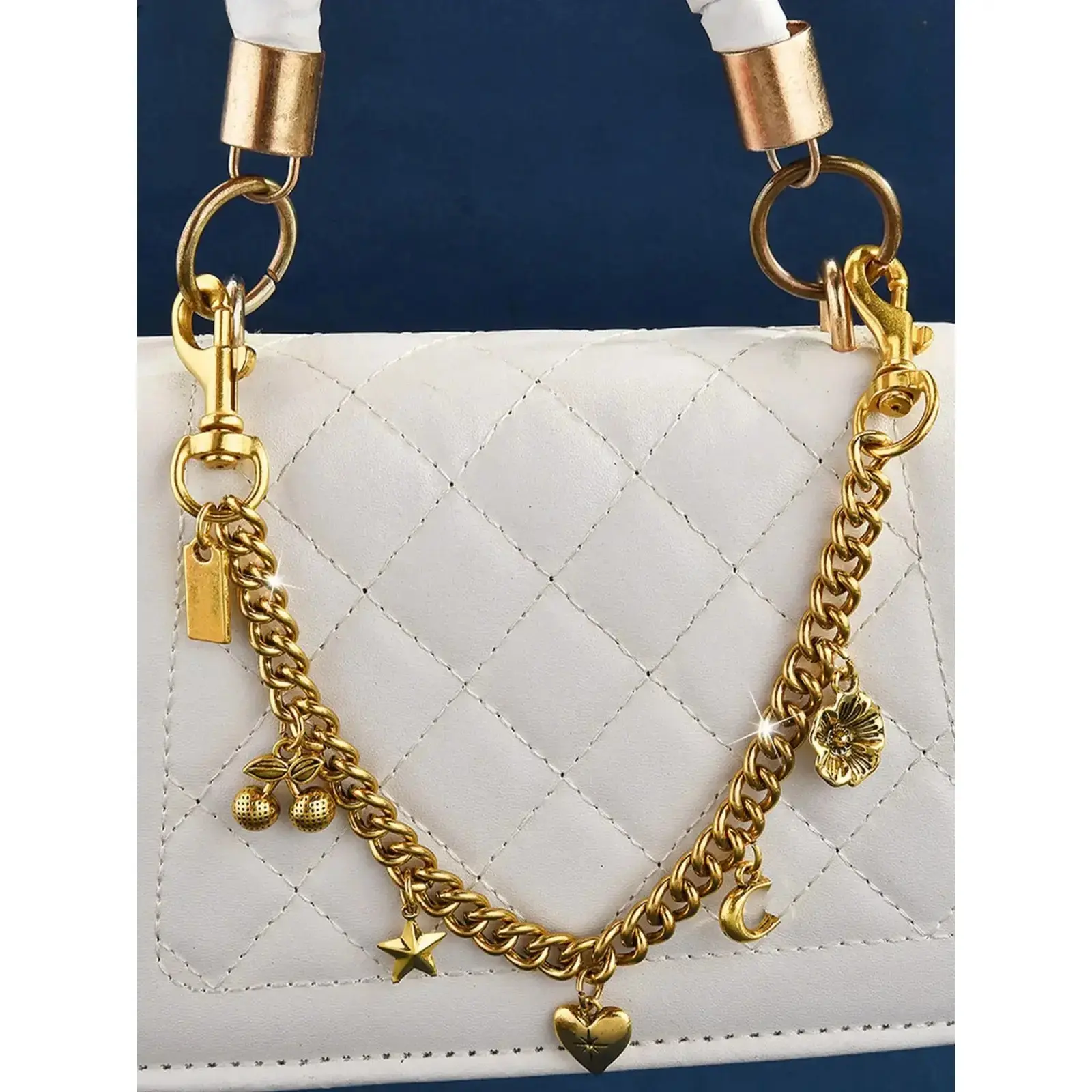 Flower Bag Charm Strap for Women, Sakura Cherry Blossom Purse Chain Accessory with Elegant Floral Design, Replacement Handbag Strap Decor for Crossbody Bags, Daily Outfits, Travel & Fashion Gifts tiktokshopbacktoschool