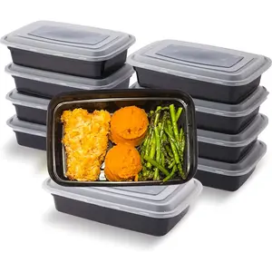10Pack 28oz Meal Prep Containers Disposable  Storage Containers with , 1-Compartment   Storage Plastic Stackable To Go Boxes Microwave, Freezer, Dishwasher Safe