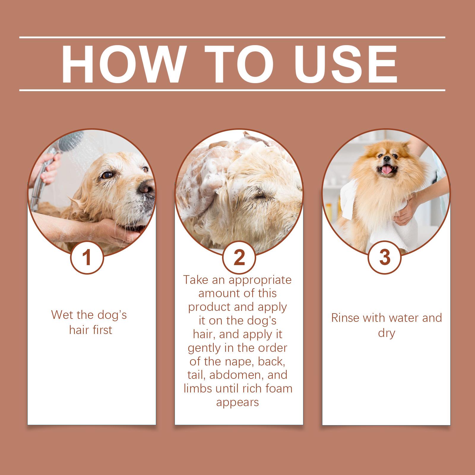 Yegbong Shampoo For Dogs Gentle Cleansing Shampoo For Dog Hair Moist, Smooth And Tangle-Free