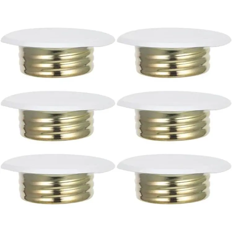 6 count Fire Sprinkler Covers White Iron Concealed Plate for Ceiling and Wall Use Sprinkler  Protector for Residential and Commercial Safety