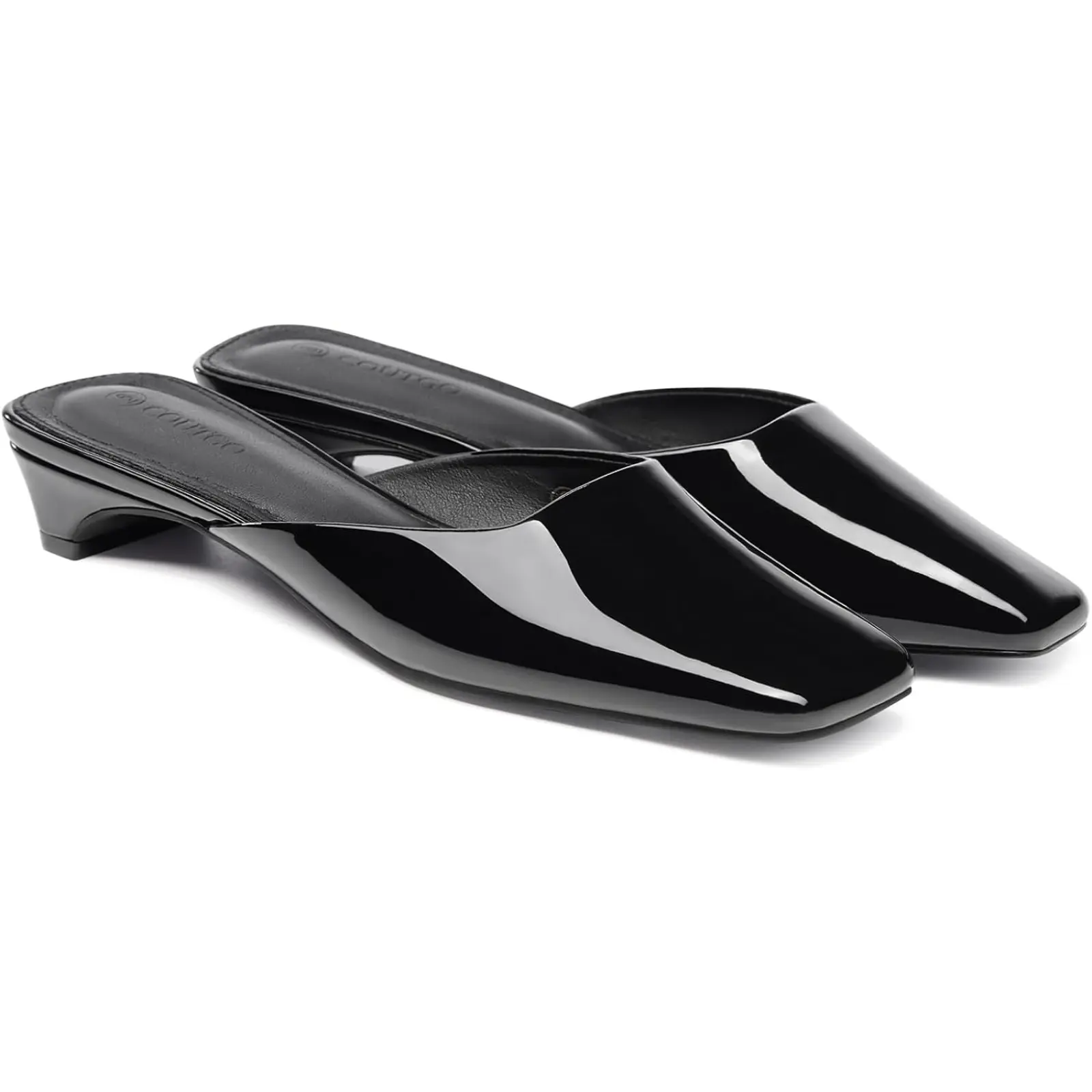 Coutgo Women's Satin Mules, Closed Square Toe Slip-On Kitten Heels for Women, Backless Lightweight Casual Dress Shoe, Footwear,back to school,back to school haul