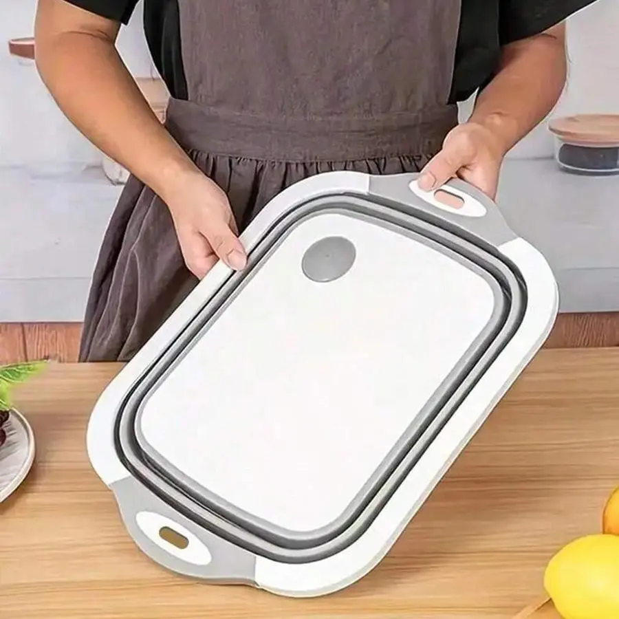Foldable Outdoor Vegetable Washing and Cutting Board, Portable and Durable, Ideal for Camping and Picnics, Perfect for Outdoor Enthusiasts