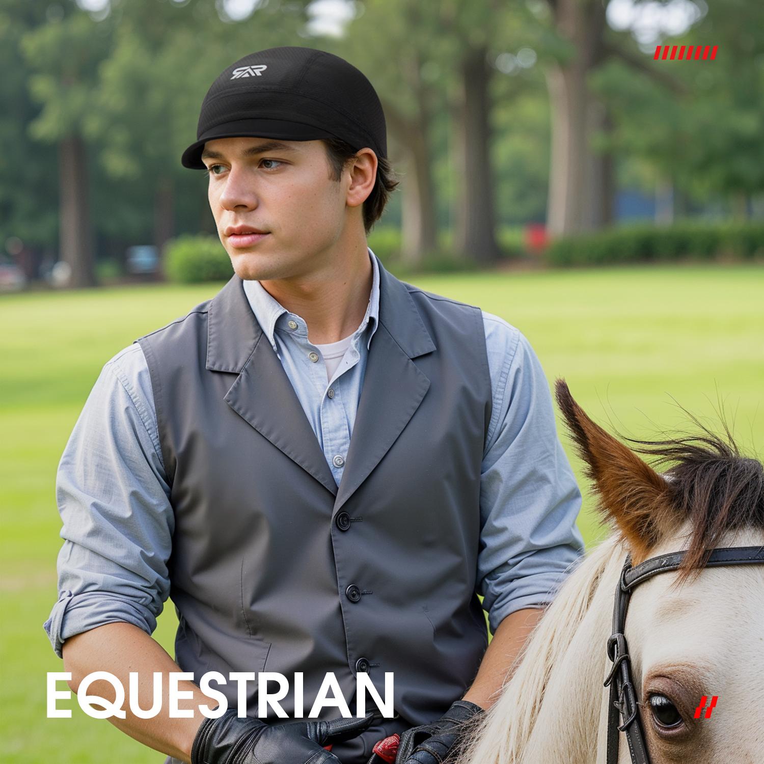 Breathable Sweat-wicking Cycling Running Baseball Hat, 2 Counts Short Brim Cooling Helmet Liner Skull Cap, Cycling Running Baseball Hat, Sports Hat