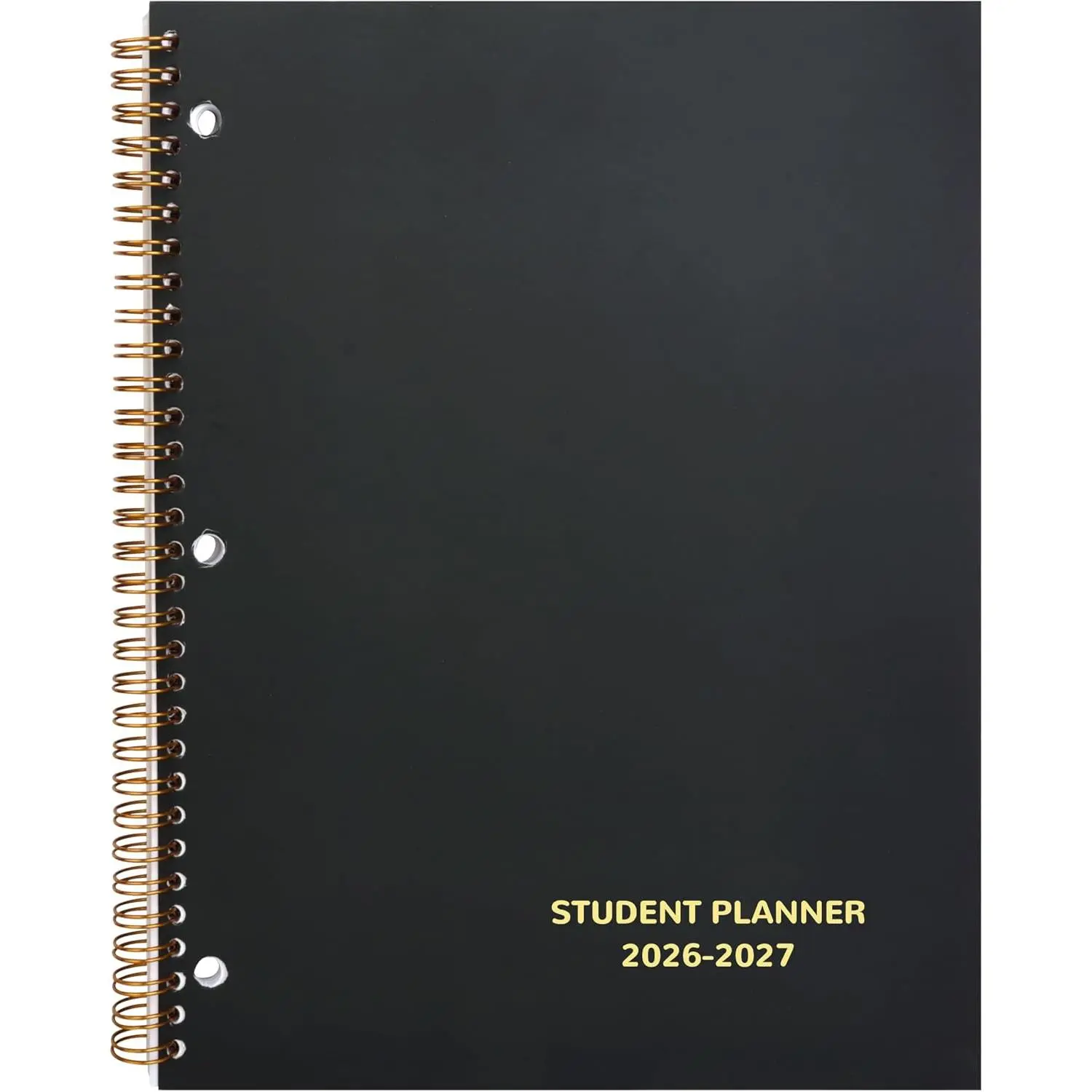 Student Planner 2026-2027 Monthly & Weekly School Planner 2026-2027 Student Planners Academic Year for Middle and High School, Aug 2026 - Jun 2027, 8.2" x 10.7", Academic Planners with Stickers & 3-Hole Punched - Black