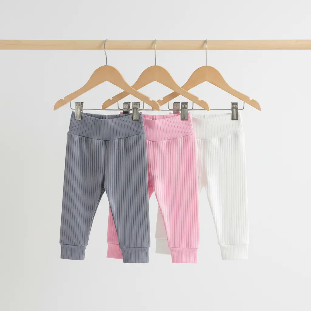 Baby Boys' 3-Piece Plain Soft Cotton Elastic Waist Solid Color Trousers - Comfortable Bottoms for Spring & Fall