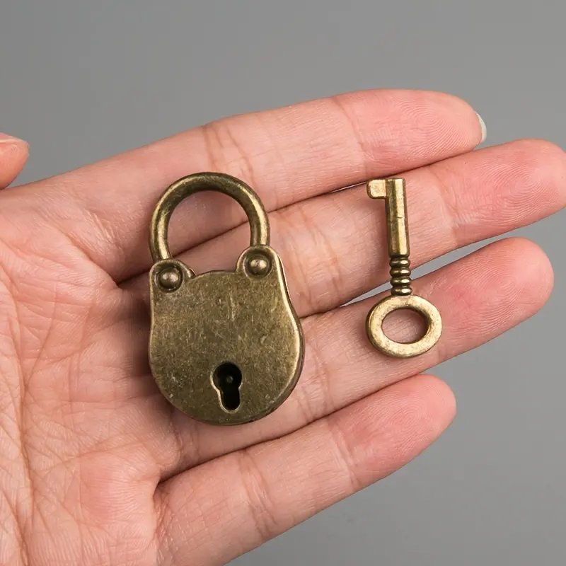 4 retro antique brass mini drawer lock retro padlock small password lock dormitory cabinet backpack lock Halloween Christmas birthday gift
