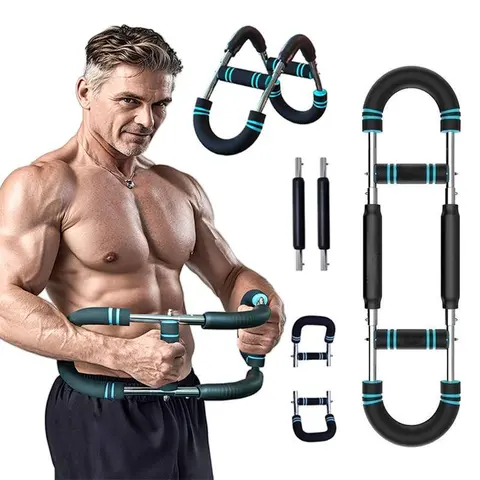 Power Twister Arm Trainer - Fitness Accessories with Anti-Slip and Comfortable Foam Grip, Detachable Adjustable Resistance, Easy-to-Assemble Design for Men Beginners to Improve Performance, Achieve a Stronger Physique (Home/Office Use)