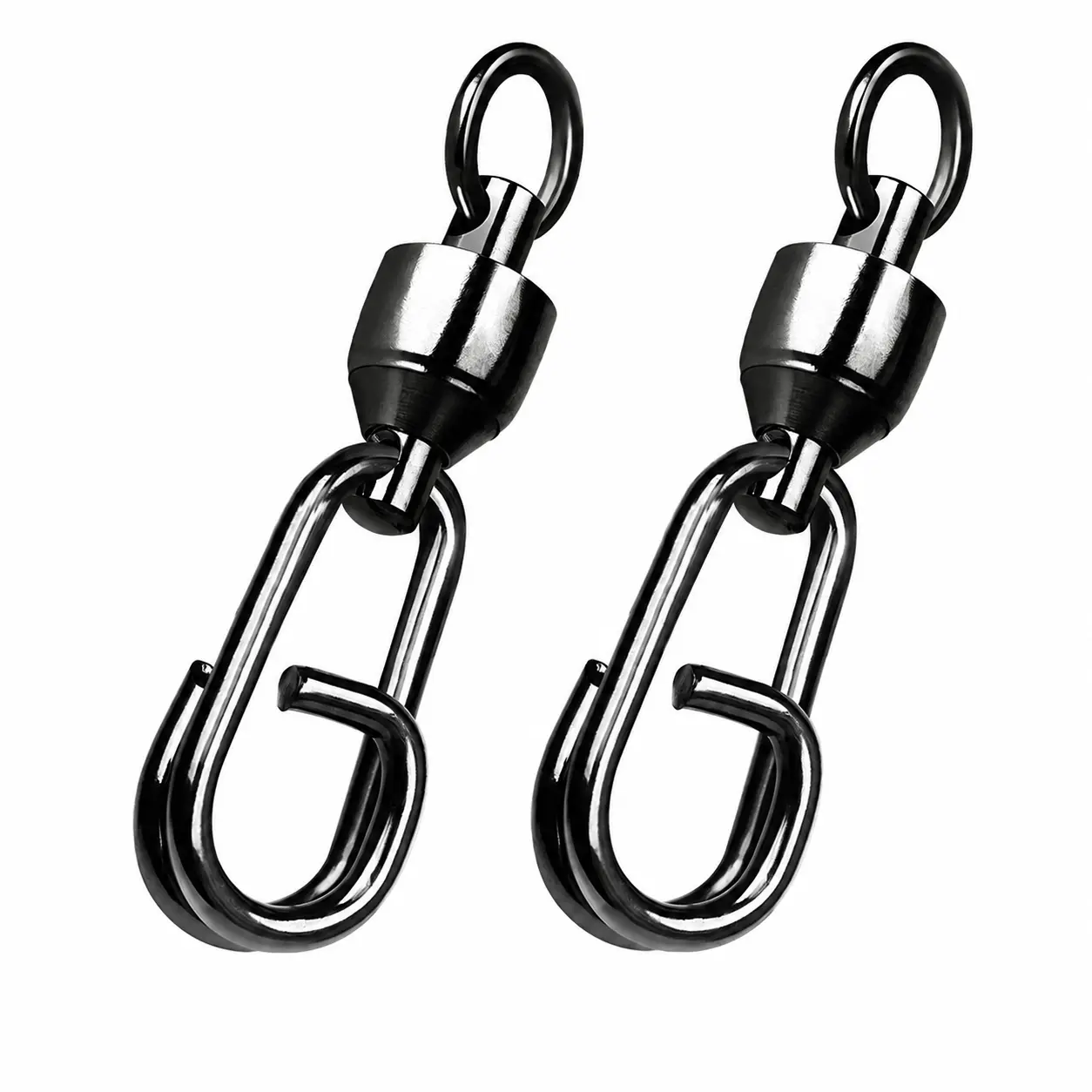 Heavy-Duty Fishing Snap Swivels with Ball Bearings, Corrosion-Resistant Stainless Steel Oval Shape Quick-Release Tackle Connectors for Marine Fishing, Heavy-Duty Tackle