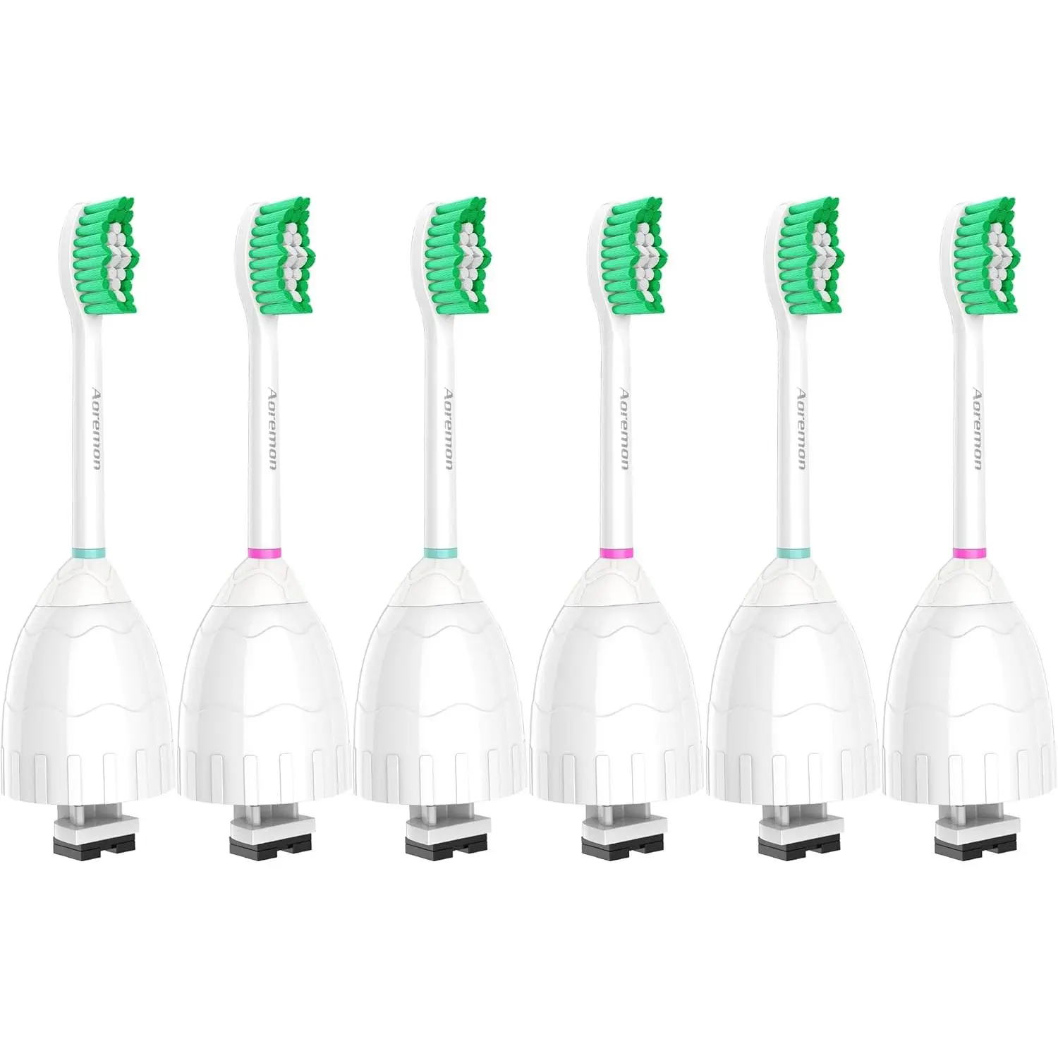 Replacement Toothbrush Heads for Philips Sonicare E-Series Essence HX7022/66 and other Screw-on Electric Toothbrush Model, 6 Pack