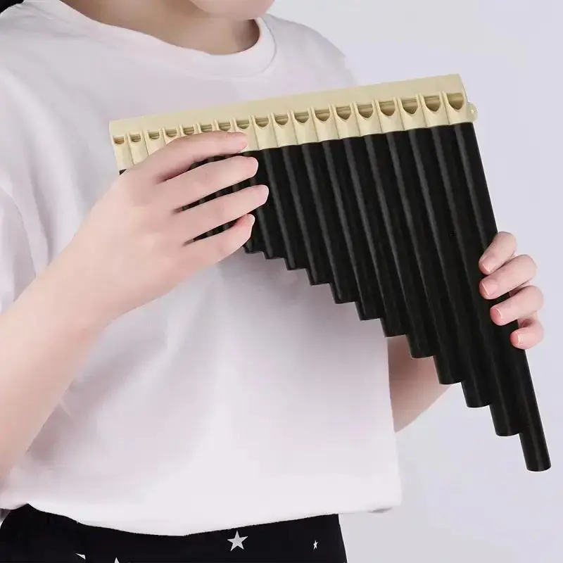 18-tube Pan Flute, Musical Instruments, Portable Pan Flute with Carrying Bag, Easy To Play, Comfort Grip, Smooth Mouthpiece, for Performance, Teaching, and Practice