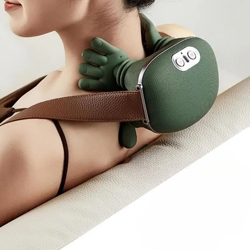 Electric Neck Shoulder Massager with USB Power, Wireless Portable Deep Tissue Massage Pad, Ideal Gift for Office Home Travel, Deep Tissue Muscle Massagers
