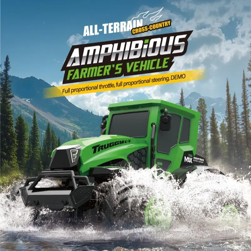 1:18 Scale Amphibious Farmer Car Model, All Terrain Off-Road Vehicle, Waterproof Design, Perfect Gift for Boys Aged 8-10, Kid Car