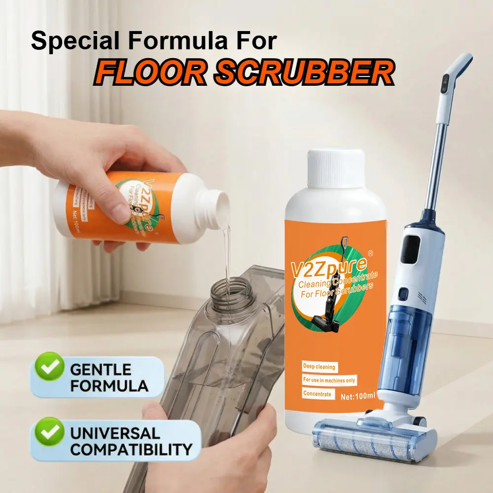 Removing Concentrate for Floor Scrubbers, Multi-Surface Floor Remover for Robot Vacuums Floor Stains Removing Solution for Floor Scrubbers, Sweeping & Washing Robots