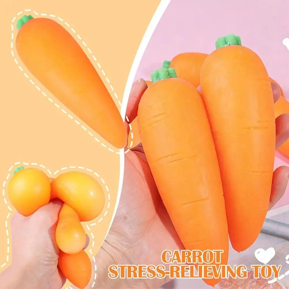 Cute Carrot-Shaped Squeeze – Soft Elastic Feel, Portable Little Novelty & Great Giveaway