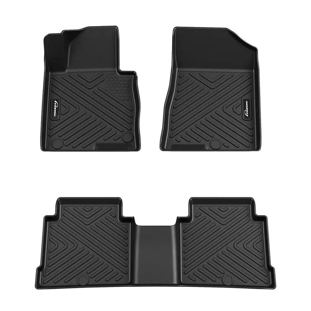 GARVEE Anti Skid Floor Mats for 2015-2019 Hyundai Sonata & 2016-2020 Kia Optima - Durable Black Liners for Enhanced Protection and Comfort in Your Vehicle's Interior