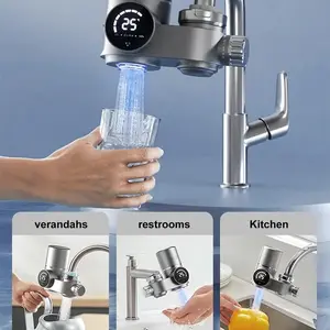 Sink Faucet Water Purification Filter, Nsf Certified, Real-Time Lifespan Indicator, Reduces Lead Chlorine Heavy Metals, Includes 1 Filter, 13 Adapters