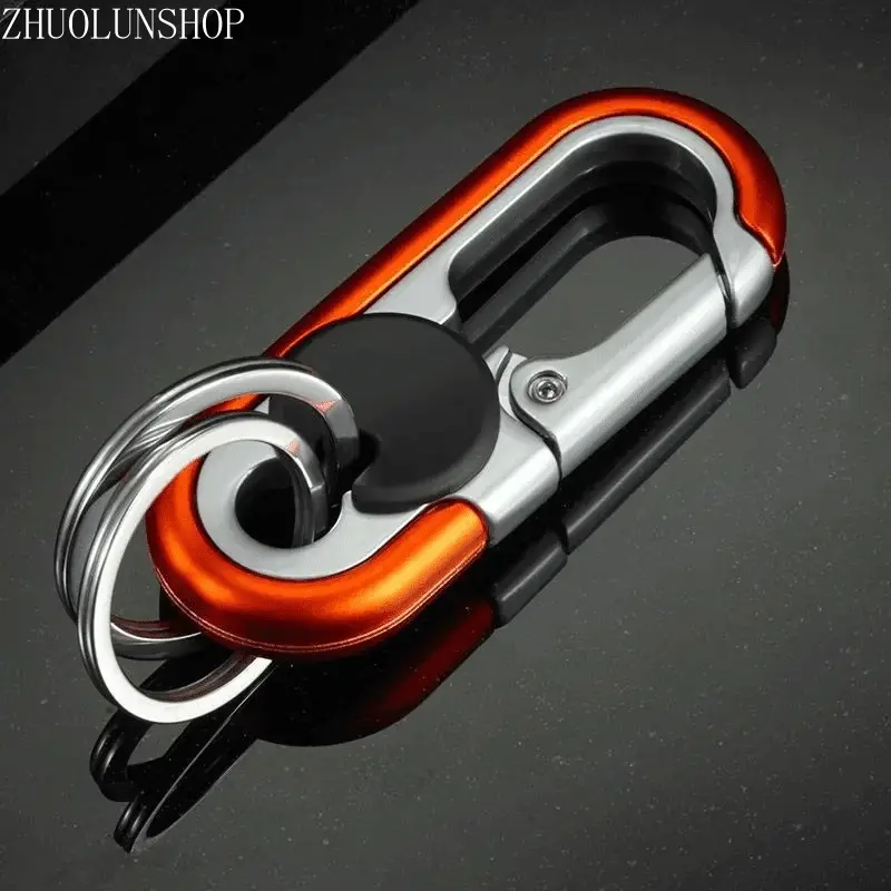 Heavy-Duty Zinc Alloy Stainless Steel Multifunctional Carabiner Keychain (3 Pack) - Hidden Bottle Opener, Metal Keyring, Keychains for Backpacks, Everyday Carry Gear, Portable Key Holder for Drivers, Ideal Father’s Day Gift