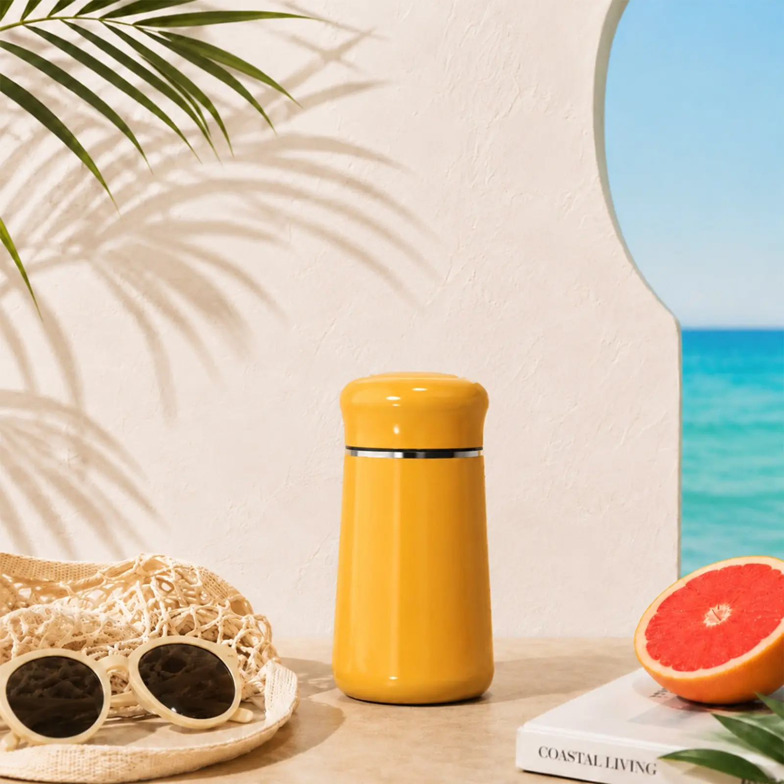 1PC 7.5oz Mini Pocket Cup, Portable Travel Stainless Steel Water Bottle with Leakproof Lid, Lightweight Small Coffee Mug, Compact Drink Cup for Tea, Juice & Daily Hydration, Cute Colorful Pocket Size Cup for Commuting, Travel and Outdoor Use