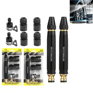 high-pressure hose nozzle, gardening water hose nozzle, Household water gun, water gun nozzle set, three adjustable spray modes, equipped with multiple compatible connectors, suitable for household car washing and outdoor multi-scenario cleaning