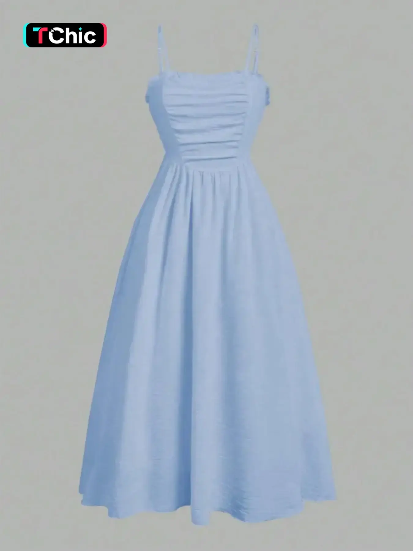 Solid Ruched Cami Dress,Pastel Dresses For Women