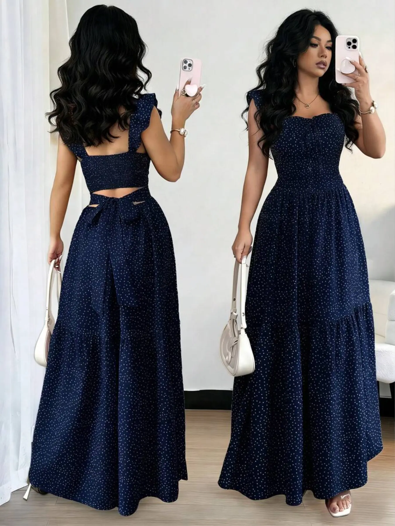Women's Casual Polka Dot Print Dress, Summer Style, Comfortable and Stylish, Perfect for Daily Wear, Lightweight Fabric, Trendy Design