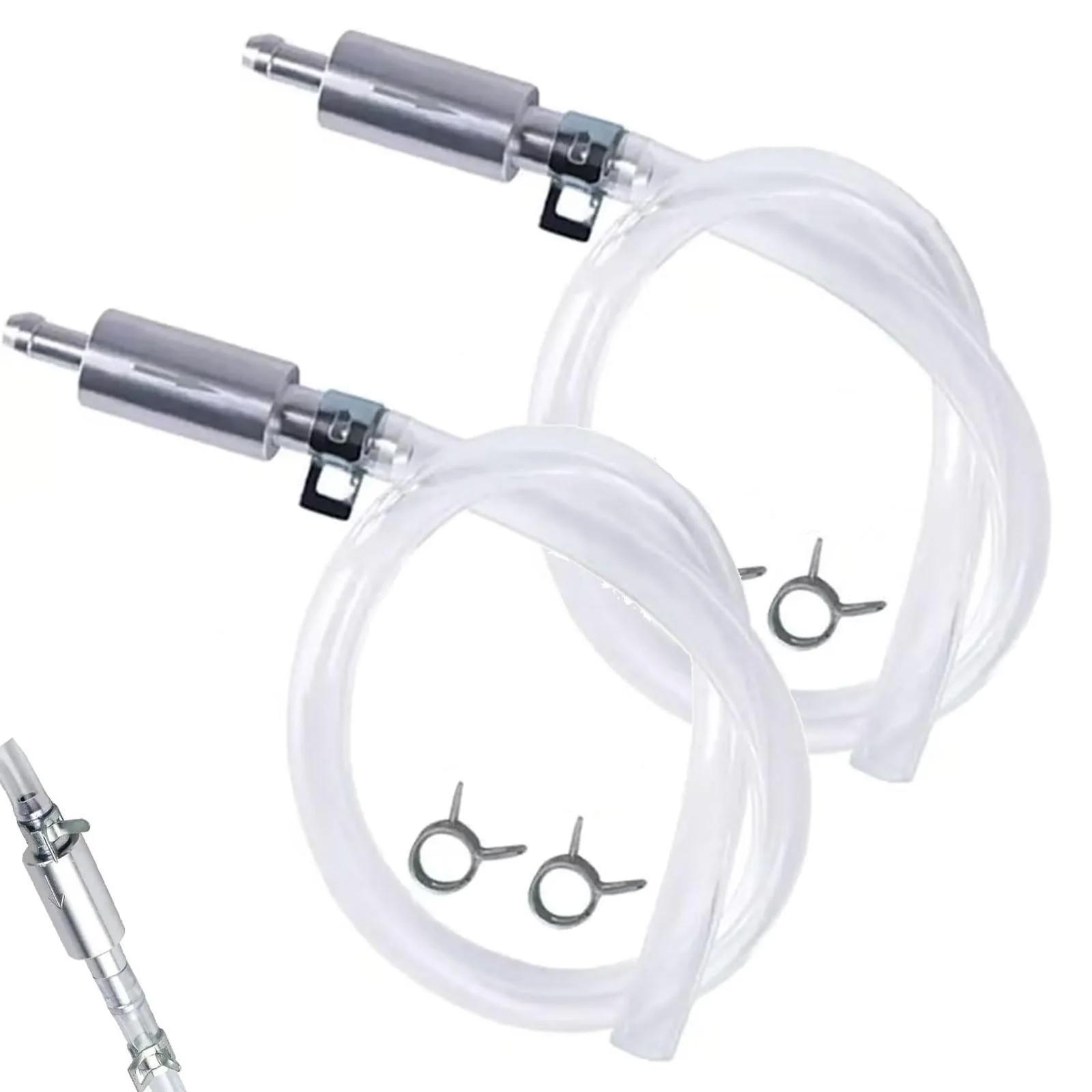 2PCS Brake Bleeder Hose, One Way Check Valve Tube Bleeding Tool Kit for Car Motorcyle Clutch, Universal Brake Fluid Bleeder Kit for Hydraulic Brake System, Soft Tube with Metal Clips