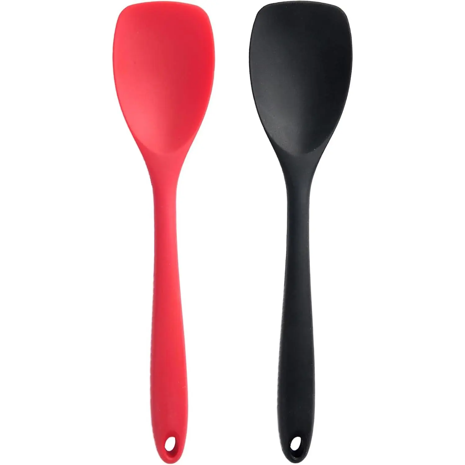2 count  Spatula Spoon Set, Heat Resistant Spoonula & Flexible Scrapers for Baking Mixing, Non-Stick Kitchen Utensils - Seamless Soft Cooking Scoop, Serving Spatula for Bowls, Cookware