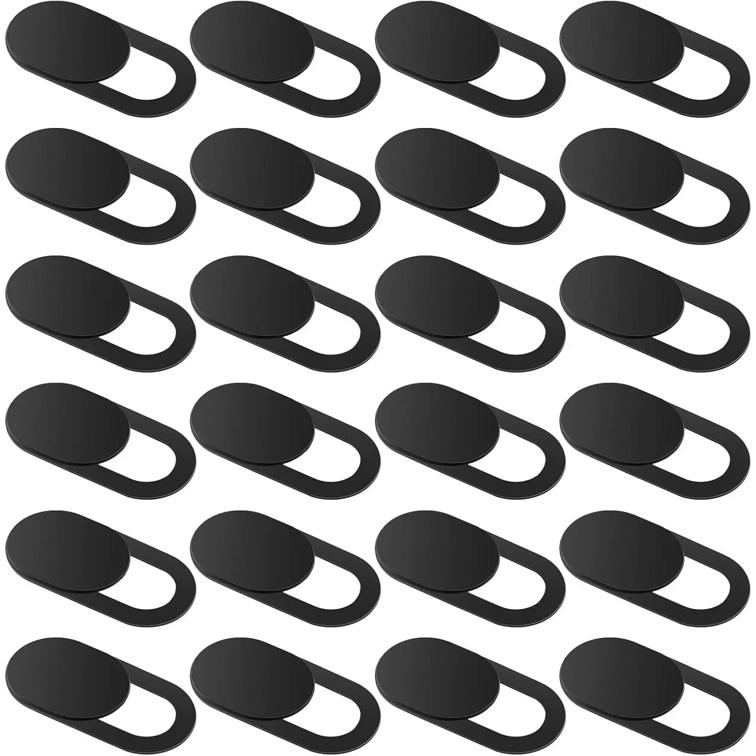 24-Count Bulk Pack Synthetic Slide-On Webcam Cover, 0.03in Thin Adhesive Camera Shield for Laptop/Tablets & Flat Surface Electronics - Privacy Protection Accessory