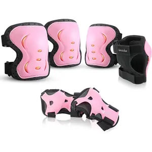 Kids/Adult/Youth Knee and Elbow Pads with Wrist Guards 3 in 1 Protective Gear Set for Skateboarding Cycling BMX Bike Scooter Skating Rollerblading Riding