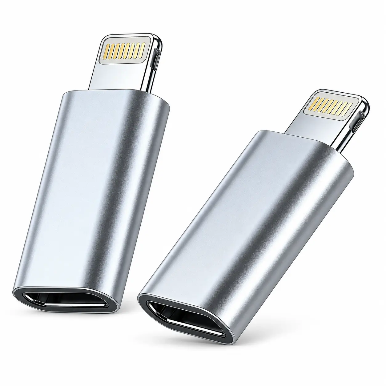 USB C to Lightning Adapter Type C Female to Lightning Male Converter Fast Charging Data Sync Dongle Compatible with iPhone 15 14 13 12 11 Pro Max iPad AirPods Portable Compact Pocket Size ABS Cable Converter Tech Accessories