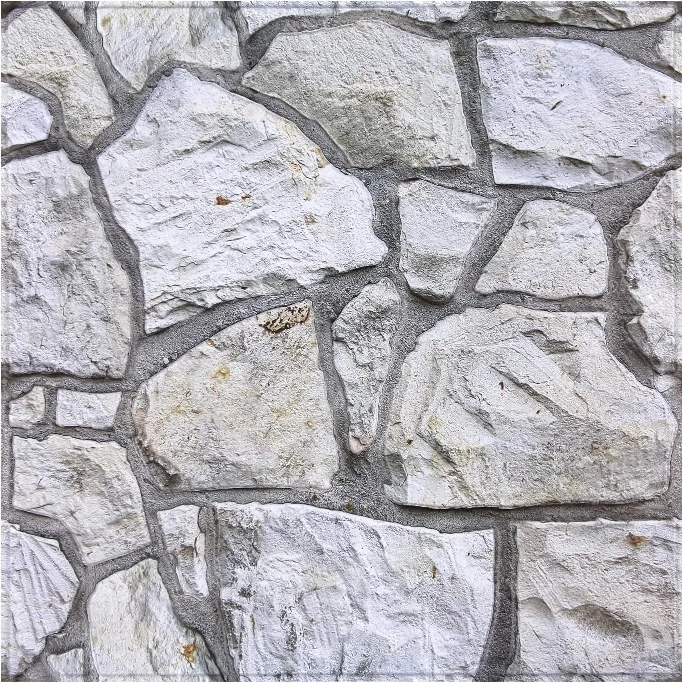 3D Faux Stone Wall Panel Peel and Stick Wall Covering, 10 Pcs of 12"X12", Not Real Stone,Ultra-Light Thin PVC Rock Adhesive Fake Stone Backsplash Interior Decor