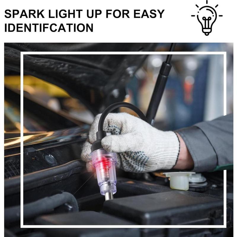 Inline Spark Plug Tester, Plug-in Engine Ignition Tester, Car Exterior Accessories, Automobile, Lawn Mower,Engine Verification-Armature Diagnostic Test Tool
