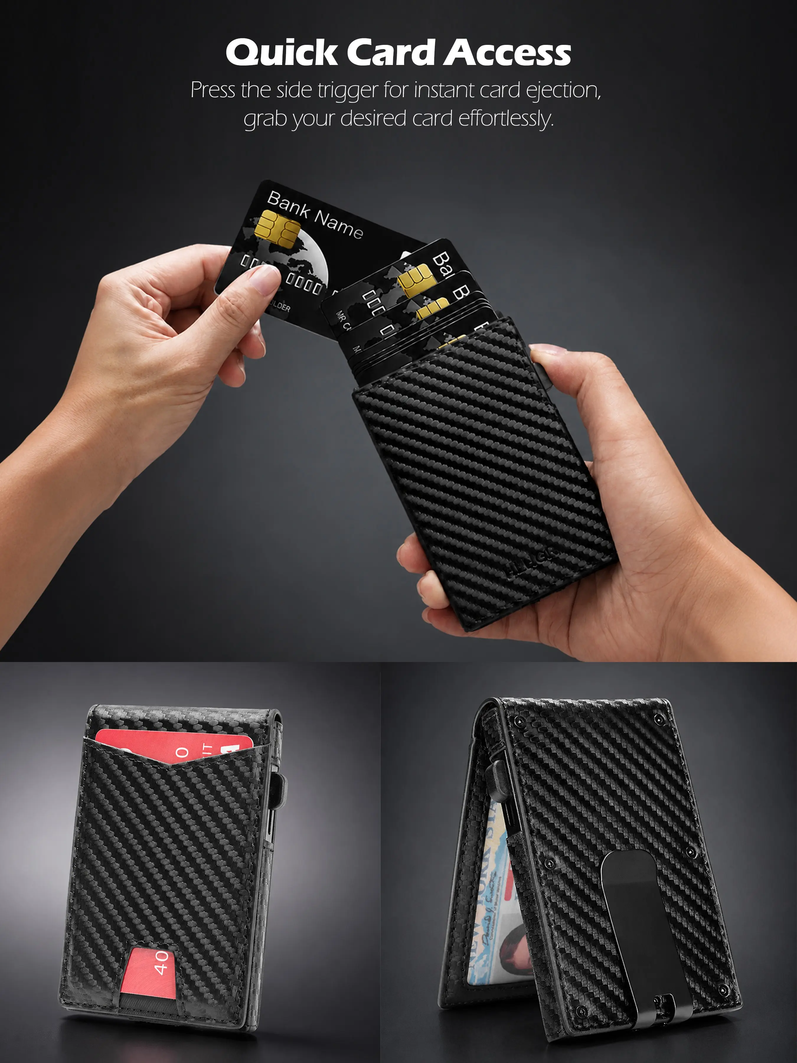 Men's Card Wallet Rfid Anti-Theft, Multi-Functional Card Holder, Secure Credit Card Organizer, Stylish Business Accessory