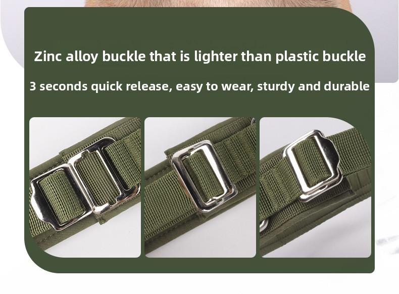 Heavy Duty Tactical Dog Collar with Leash, Reinforced Rivet Anti-Pull Collar for Large Dogs, Welded D-Ring, Quick-Release Zinc Alloy Buckle, Double Layer Nylon, Adjustable Padded Handle for Training Walking, Extra Strong Pet Collar for Big Breeds