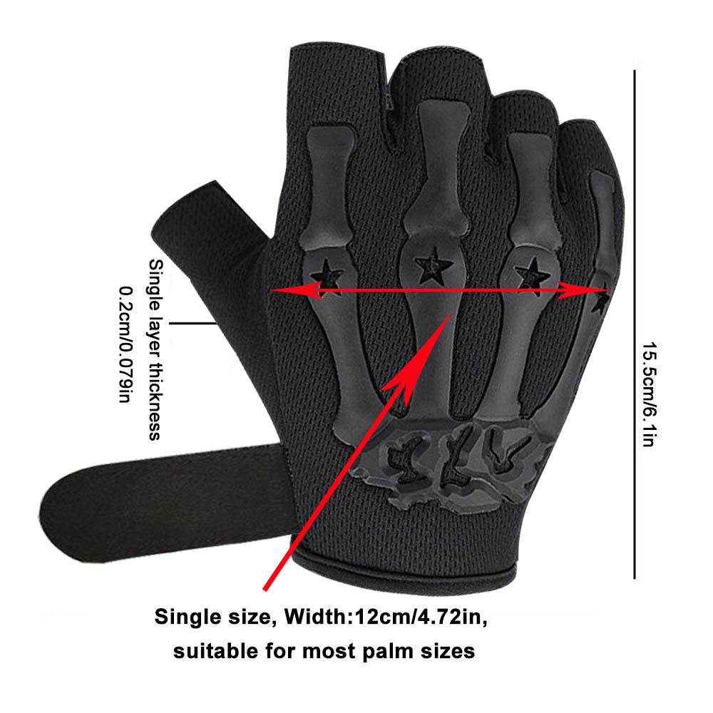 Fingerless Gloves Cycling Non-slip Half Finger Gloves for MTB Bike Outdoor Sports Exercise Skate Skateboard Roller Skating Fingerless Gloves Cycling Non-slip Half Finger Gloves for MTB Bike Outdoor Sports Exercise Skate Skateboard Roller Skating