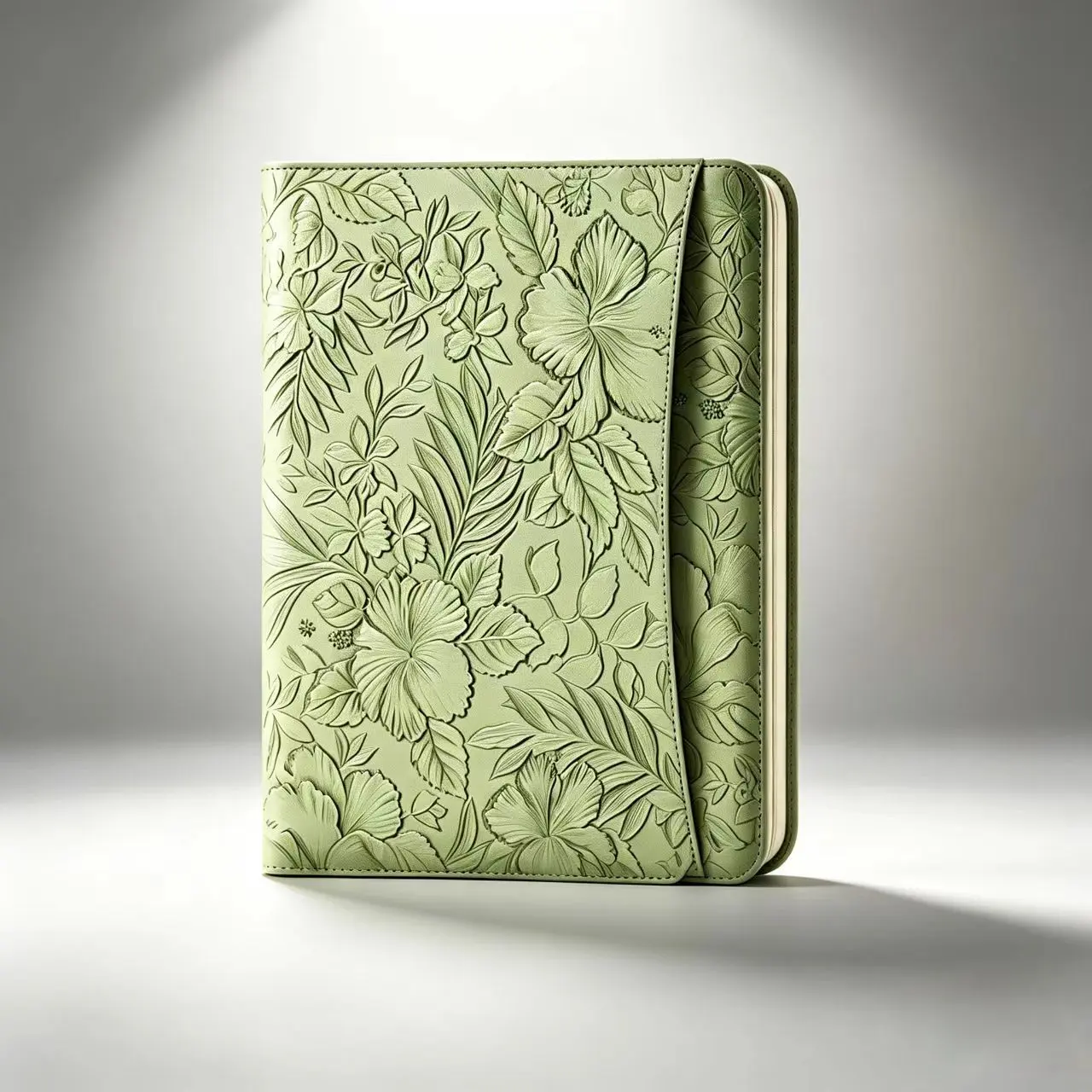 Elegant Floral Embossed PU Leather File Folder, Stylish Document Organizer for Office, School, and Daily Use, Trendy Cross-Border Bestseller